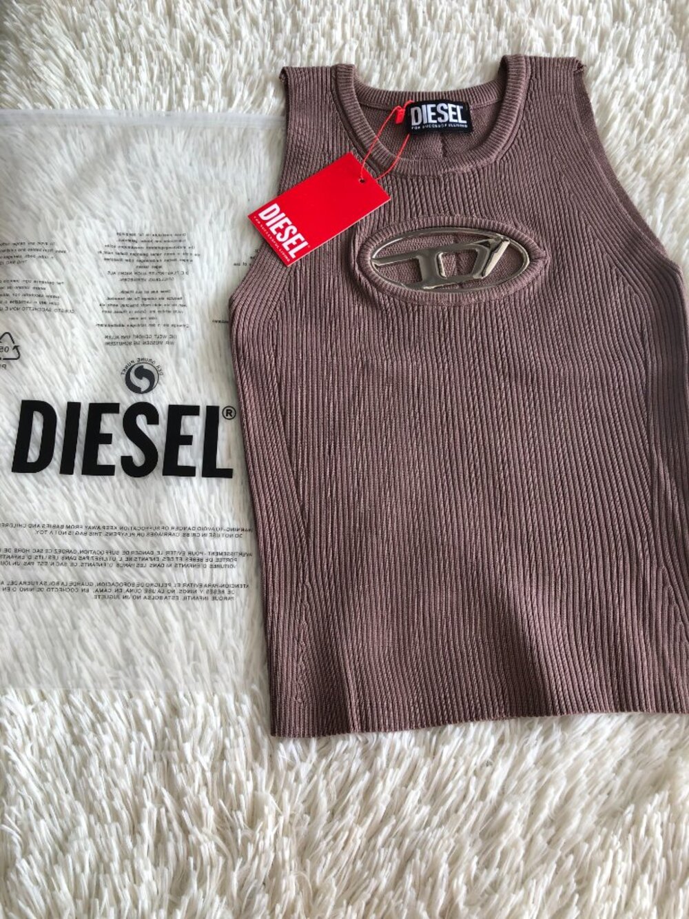 brown Diesel Sleeveless Tank Top - Picture 3 of 10